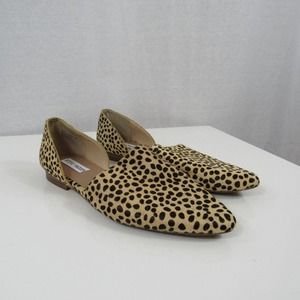 Steve Madden Women's Size 10 D’orsay Animal Print Flats with Cow hair